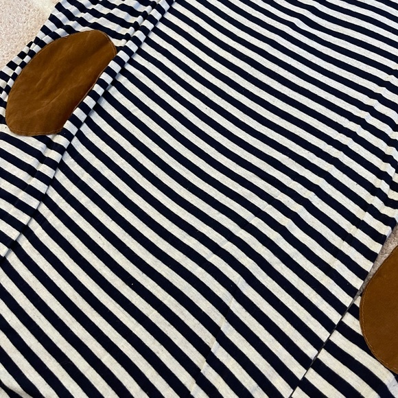 Navy and cream tunic with elbow patches - Picture 2 of 2